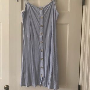 Topshop button down ribbed mini dress.